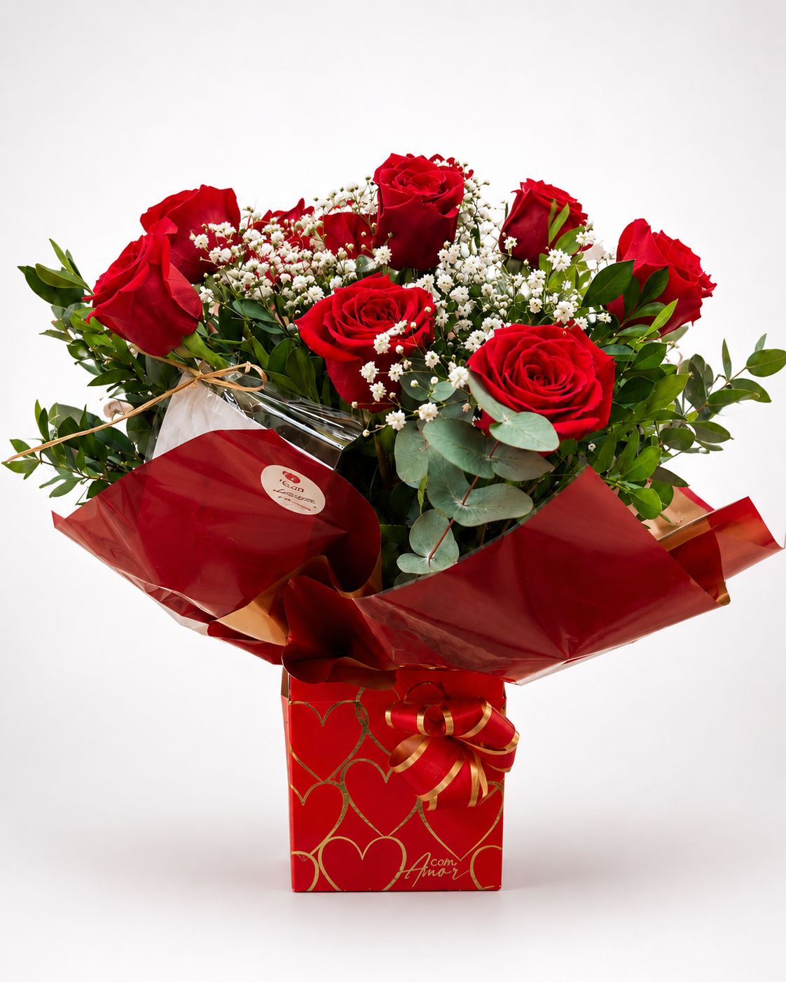 12 ROSAS VERMELHAS
NA CAIXA
