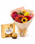 Seleção Especial – Buquê Flores do Campo + Ferrero Rocher